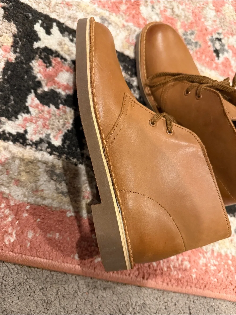 Clarks Men's Tan Leather Chukka Boots